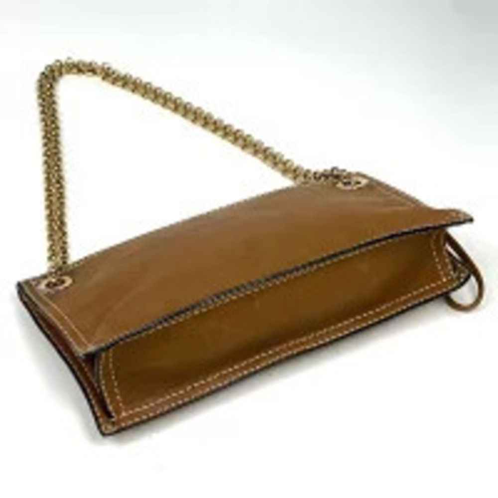 Loewe stitched bag shoulder chain brown leather